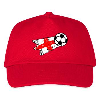 English flag meets football - Kids’ Baseball Cap - red - Front