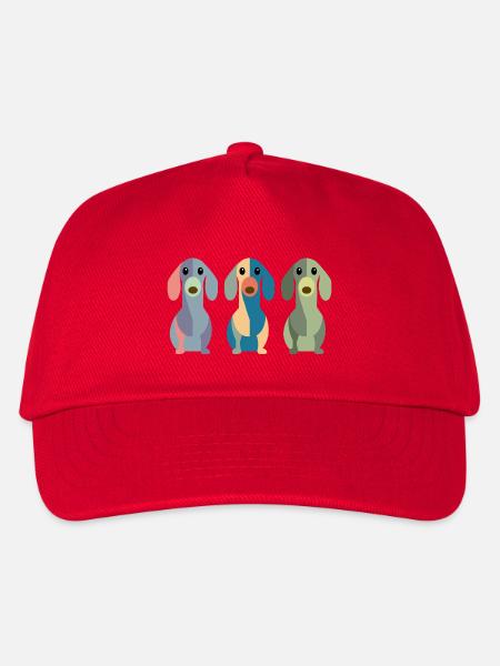 Dachshund Dackel - Kinder Basecap - Rot