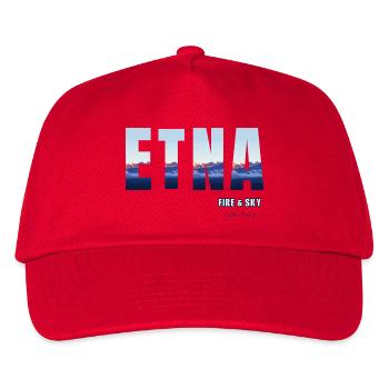 Etna Fire & Himmel: Sizilien Sunset - Kinder Basecap - Rot - Vorne