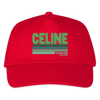 Céline-grüne Legende - Kinder Basecap - Rot - Vorne