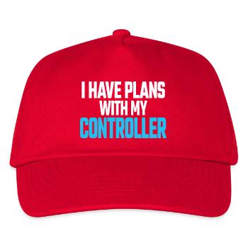 Ich habe Pläne mit meinem Controller Funny Gamer Gift - Kinder Basecap - Rot - Vorne