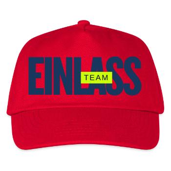EINLASS Team - Personal - ORGA - Mitarbeiter Crew - Kinder Basecap - Rot - Vorne