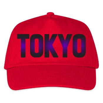 Neon Tokyo Skyline Night Design - Kids’ Baseball Cap - red - Front