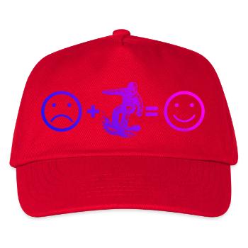Snowboard Vibes für Snowboard - Kinder Basecap - Rot - Vorne