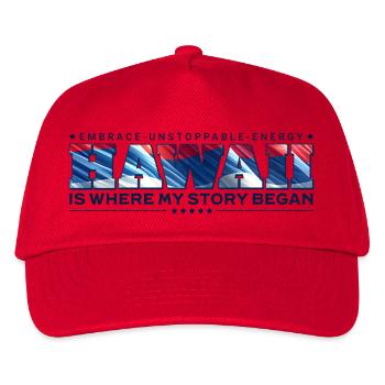 C’est à Hawaï que mon histoire a commencé - Casquette de baseball Enfant - rouge - Devant