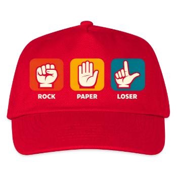 Pierre, papier, perdant, sarcasme, drôles, - Casquette de baseball Enfant - rouge - Devant