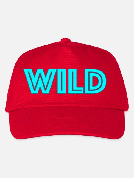 Wild Neon Lettering - Kids’ Baseball Cap - red