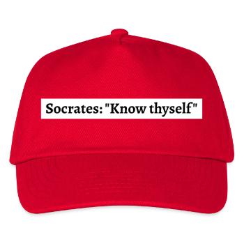 Socrates Quote - Kinder Basecap - Rot - Vorne