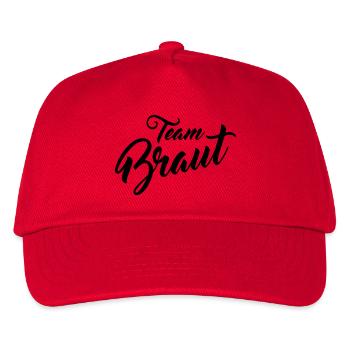 Team Braut - Kinder Basecap - Rot - Vorne