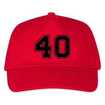 40 - Kids’ Baseball Cap - red - Front