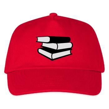 Bücher - Kinder Basecap - Rot - Vorne