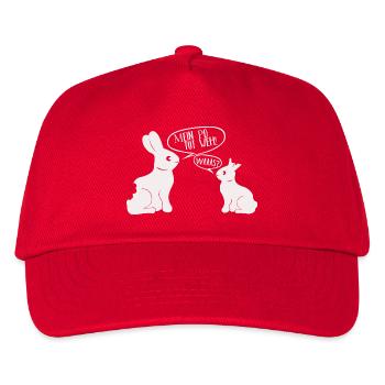 Hase mein Po tut weh! Oster Geschenk Hasi - Kinder Basecap - Rot - Vorne