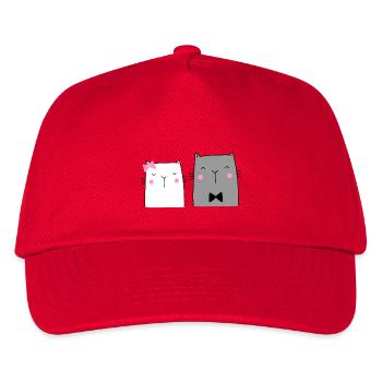 Cats Couple Wedding Gift - Kids’ Baseball Cap - red - Front