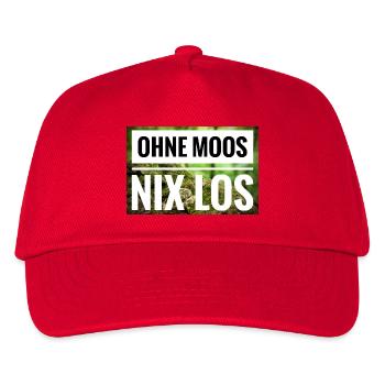 Ohne Moos Nix Los - Kinder Basecap - Rot - Vorne