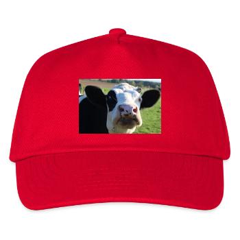 Kuh Poster - Kinder Basecap - Rot - Vorne