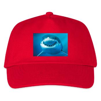 Smiling Shark Underwater - Kids’ Baseball Cap - red - Front