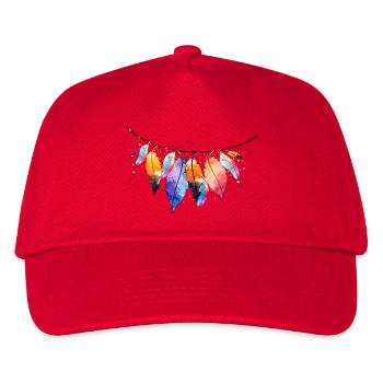 Farbenfroher Traumfänger-Design - Kinder Basecap - Rot - Vorne