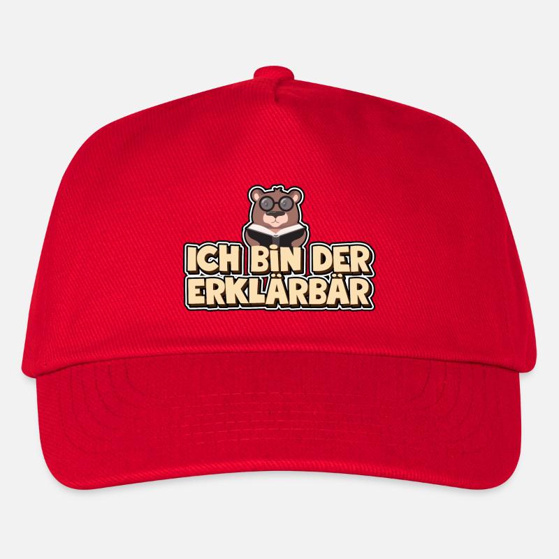 Ich bin der Erklärbär - Kinder Basecap - Rot