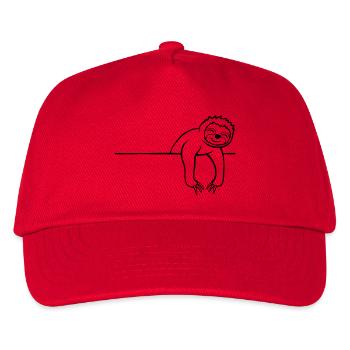 Comic Sloth Wall - Kids’ Baseball Cap - red - Front