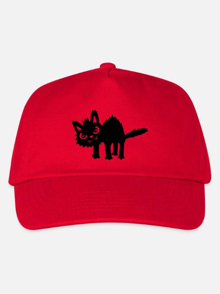 Böse lustige Katze - Kinder Basecap - Rot