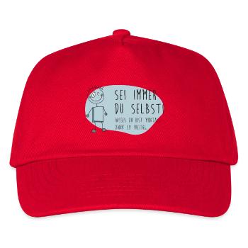 Humorvolle Psychologie Illustration - Kinder Basecap - Rot - Vorne
