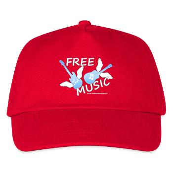 Kostenlose Musik - Kinder Basecap - Rot - Vorne