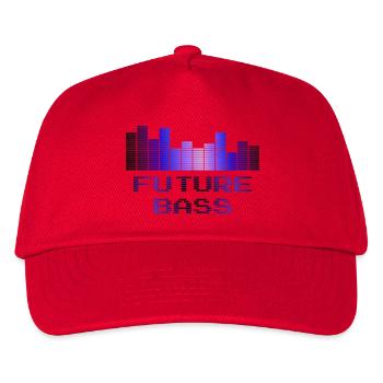 Future Bass | Musik - Kinder Basecap - Rot - Vorne