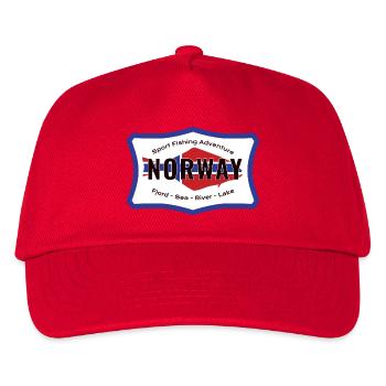 Norway Sport Fishing Adventure Heilbutt - Kinder Basecap - Rot - Vorne