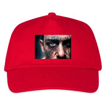 Disturbing man's face - Kids’ Baseball Cap - red - Front