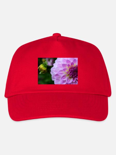 Dahlie pink rosa violett Blüte ,Blume - Kinder Basecap - Rot