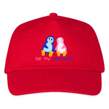 Be my penguin - Kinder Basecap - Rot - Vorne