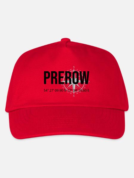 Koordinaten Prerow - Kinder Basecap - Rot