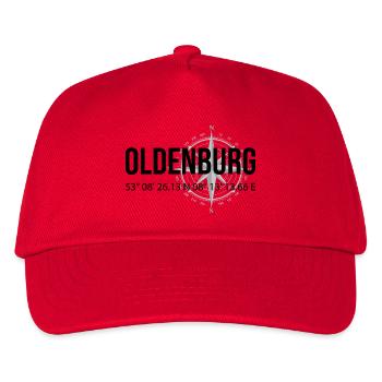 Koordinaten Oldenburg - Kinder Basecap - Rot - Vorne