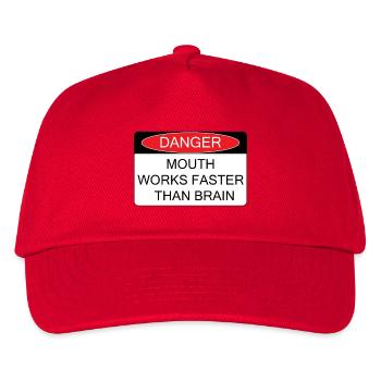 Mouth works faster - Kids’ Baseball Cap - red - Front