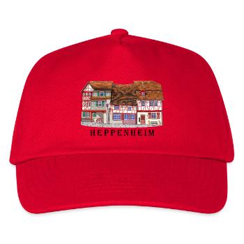Heppenheim Altstadt., Amtsgasse Fachwerk, Odenwald - Kids’ Baseball Cap - red - Front