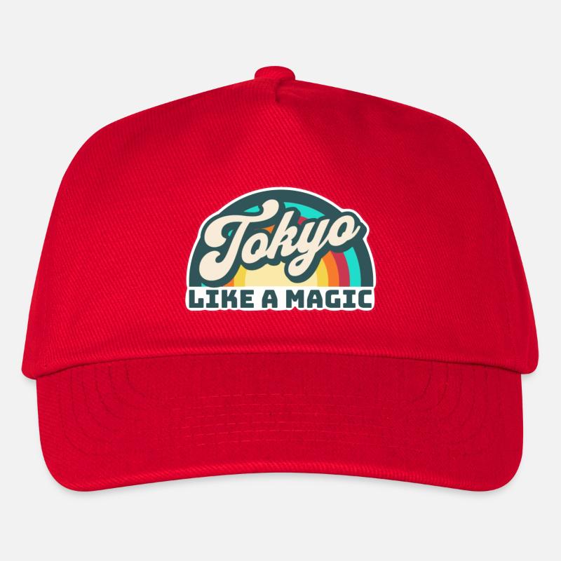 Tokyo City 60s design - Kinder Basecap - Rot