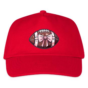 American Football Bow Girl Girly - Kids’ Baseball Cap - red - Front