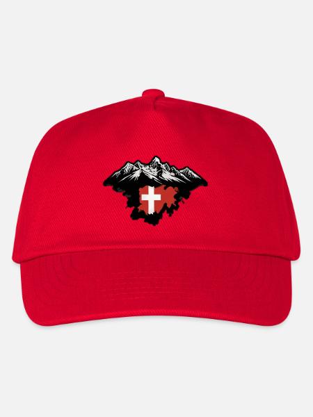 Schweizer Flagge - Kinder Basecap - Rot