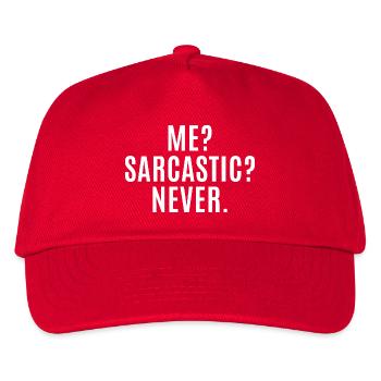 Me? Sarcastic? Never. Funny Sarcastic - Sarcasm - Kids’ Baseball Cap - red - Front