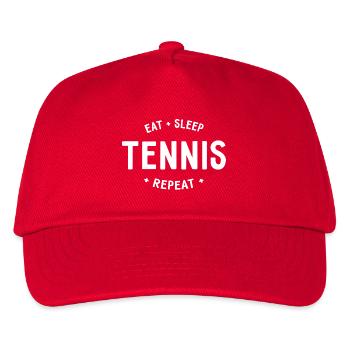 Manger dormir Tennis Répéter - Casquette de baseball Enfant - rouge - Devant