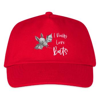 Fluttering Bat I Really Love Bats - Kids’ Baseball Cap - red - Front