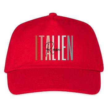 Italien Urlaub Rom Städtereise Geschenk - Kinder Basecap - Rot - Vorne