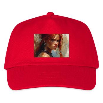 Poster Illustration Femme guerrière Red Sonja - Casquette de baseball Enfant - rouge - Devant