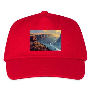 Poster Illustration Paysage de Canyon - Casquette de baseball Enfant - rouge - Devant