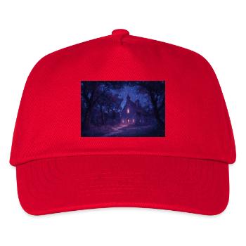 Poster Illustration église dans la nuit - Casquette de baseball Enfant - rouge - Devant