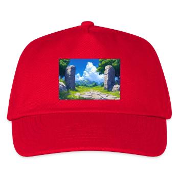 Poster Illustration Paysage de Nature - Casquette de baseball Enfant - rouge - Devant