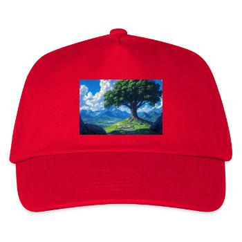 Poster Illustration Paysage de Nature - Casquette de baseball Enfant - rouge - Devant