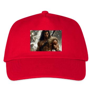 Poster Illustration Conan le Cimmérien - Casquette de baseball Enfant - rouge - Devant