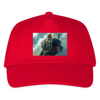 Poster Illustration Viking - Casquette de baseball Enfant - rouge - Devant