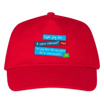 Pas une question de pertinence. Mais une question d’intérêt. (NON) - Casquette de baseball Enfant - rouge - Devant